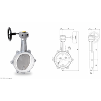 WAREX Valve 應用液體、氣體和磨蝕性散裝材料環(huán)境的蝶閥 DKZ 103 H