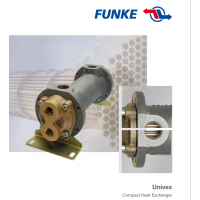 FUNKE 管殼式換熱器，主要用于冷卻液體，如潤滑油、以及通過飽和蒸汽加熱