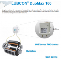 LUBCON DuoMax 160 堅(jiān)固耐用的雙點(diǎn)潤滑裝置，用于電機(jī)的長(zhǎng)期潤滑